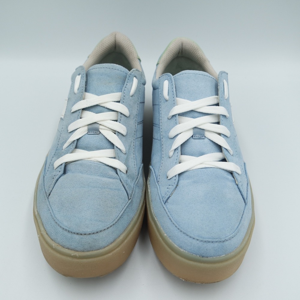 Dr Scholls Time Off Light Blue Platform Sneakers Womens Lace Up Gum Sole 8.5 - Picture 3 of 10